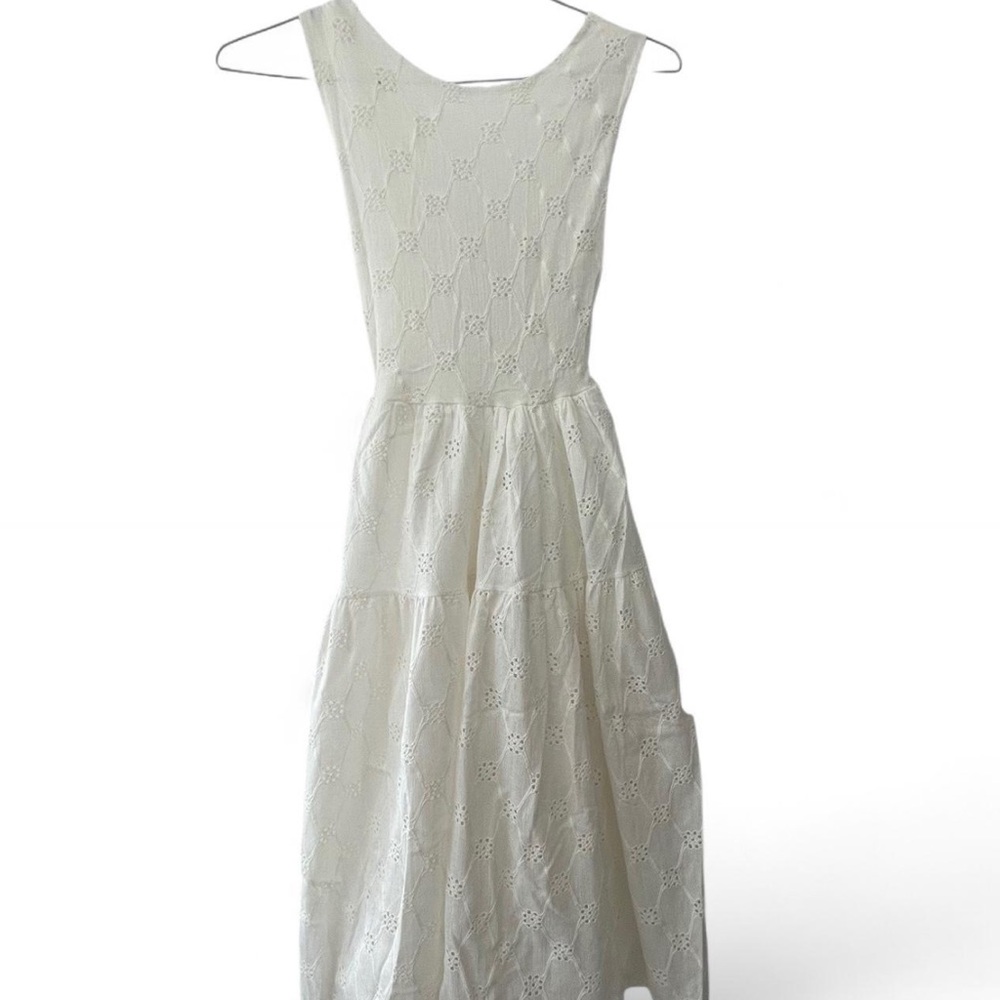 Zara White Eyelet Dress
